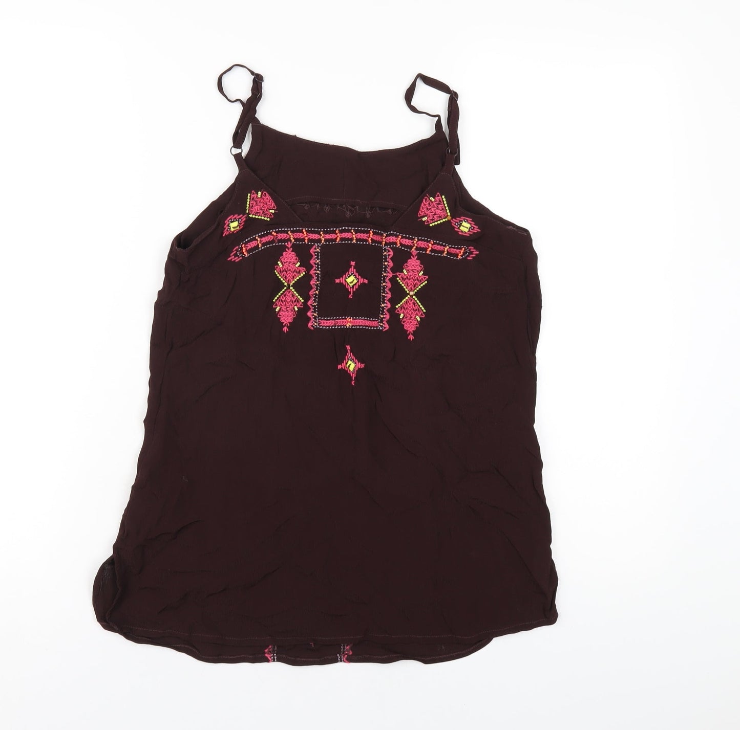 Womens UK Size 10 Monsoon Brown Camisole T-Shirt