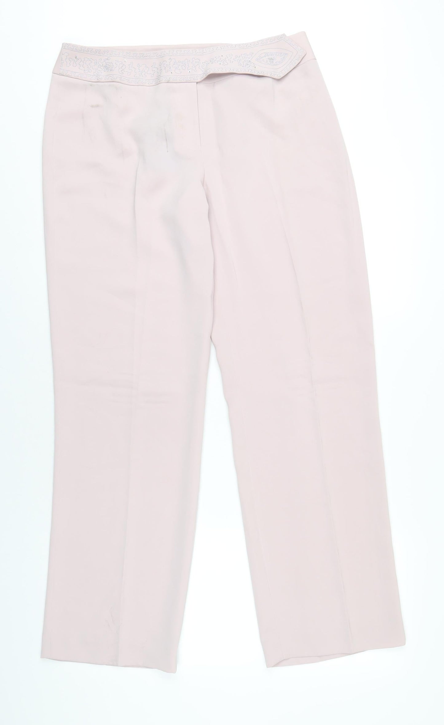 Womens UK Size 14 NEXT Regular Fit  Pink Trousers