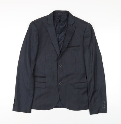 Mens UK Size 38 Topman Regular Grey Suit Jacket