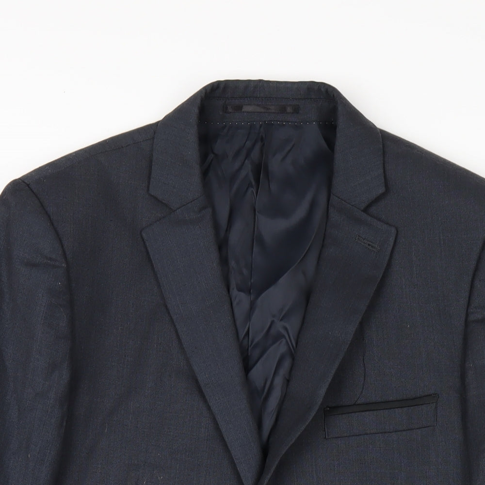 Mens UK Size 38 Topman Regular Grey Suit Jacket
