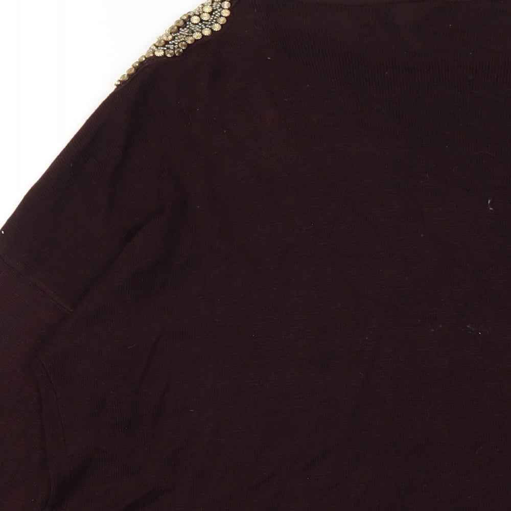 Womens UK Size S Oasis Purple Pullover Jumper