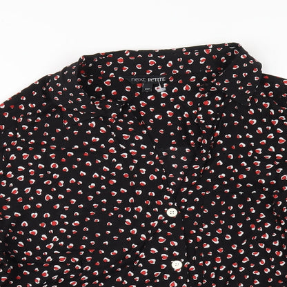 Womens UK Size 10 NEXT Black Basic Button-Up