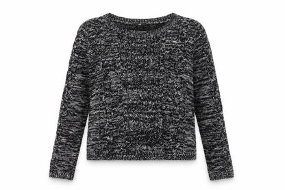 H&M Womens Black Crew Neck Cotton Pullover Jumper Size S