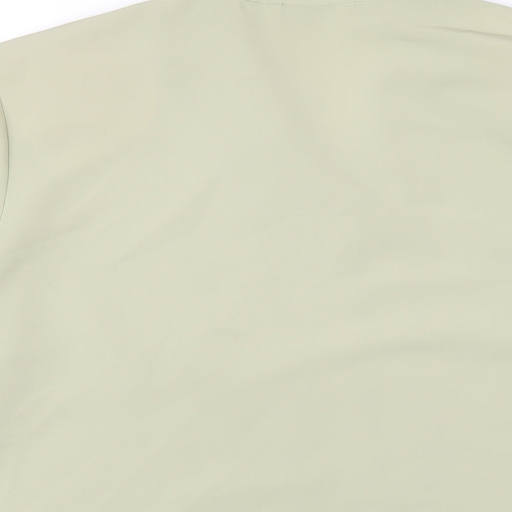 Berkertex Womens Green Polyester Basic Button-Up Size 16 Collared