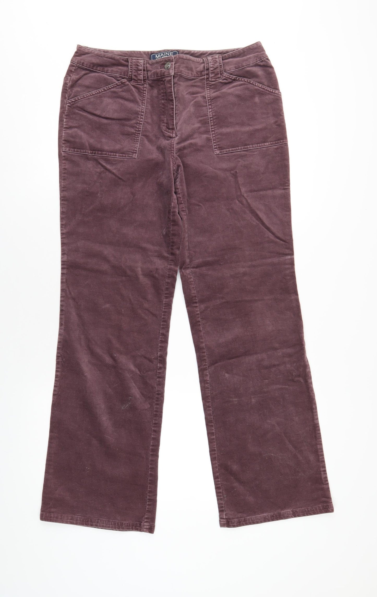 Womens UK Size 12 Maine Regular Fit  Purple Trousers