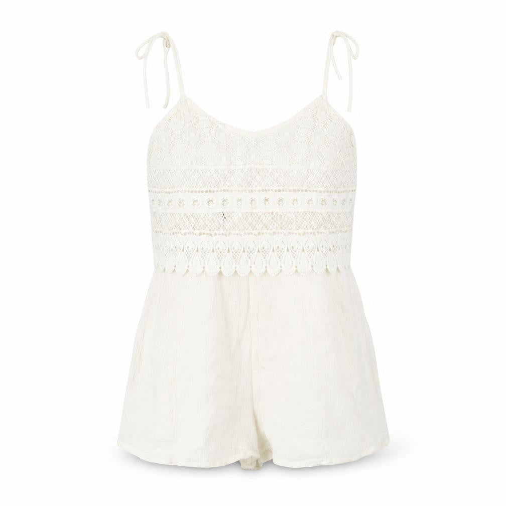 Womens UK Size 8 Topshop One-Piece Ivory Playsuit