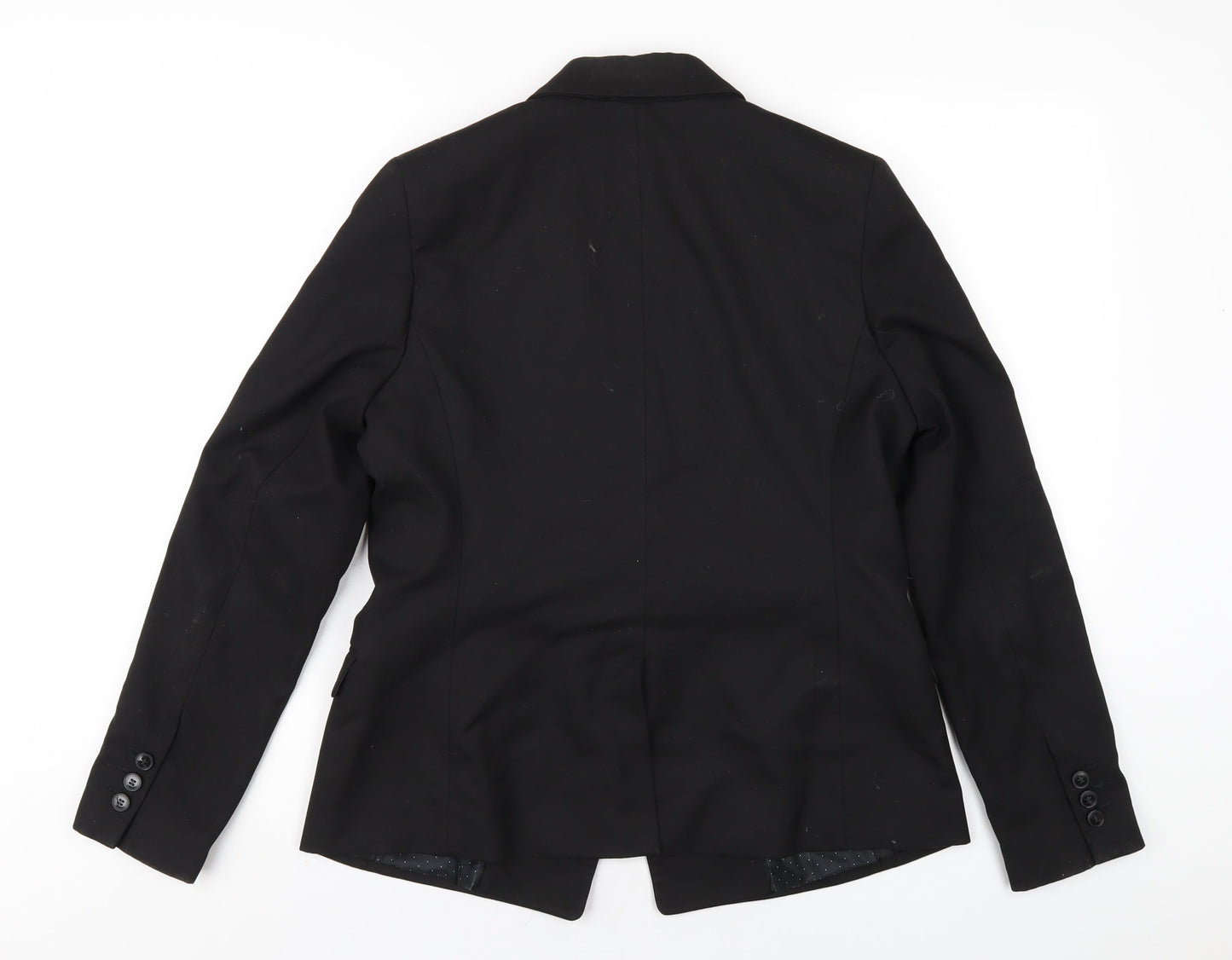 NEXT Womens Black Polyester Jacket Blazer Size 14