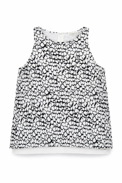 Womens UK Size S Dalia White Basic Tank