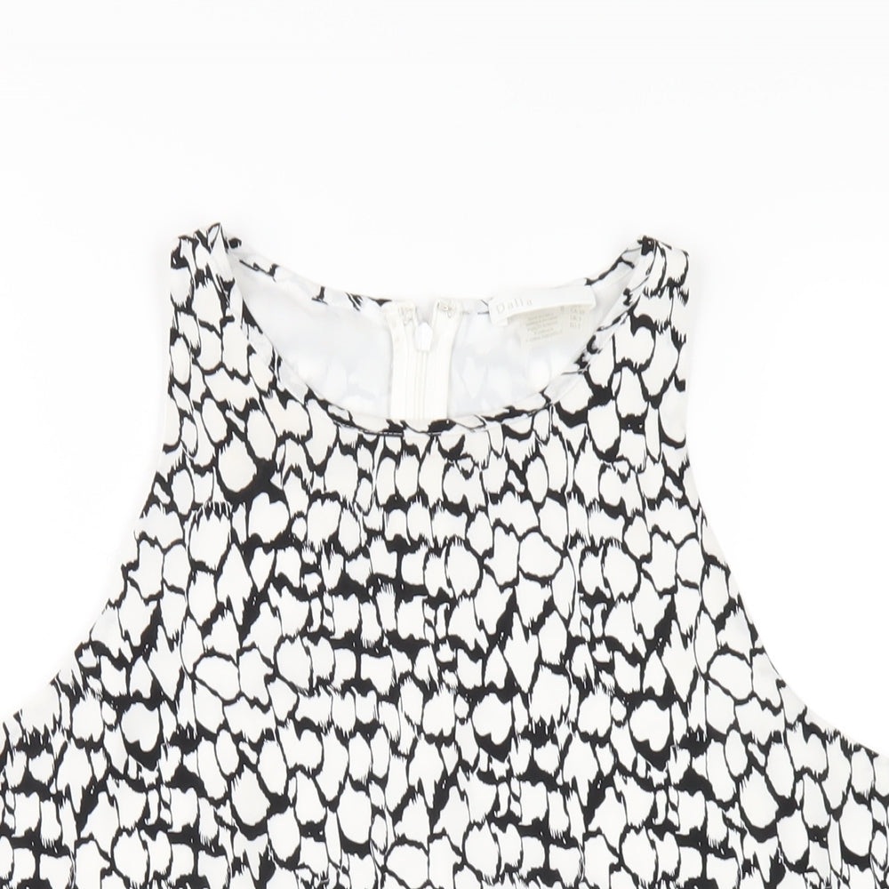 Womens UK Size S Dalia White Basic Tank