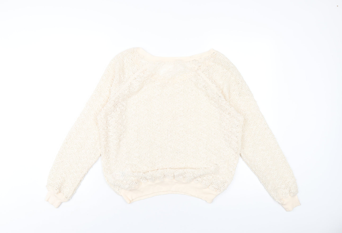 Womens UK Size M New Look Beige Pullover Jumper