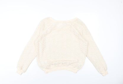 Womens UK Size M New Look Beige Pullover Jumper