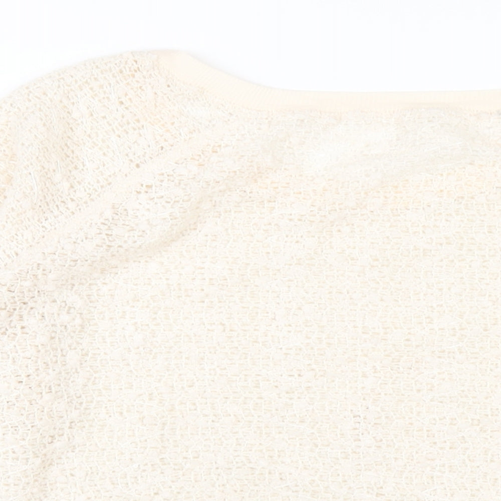 Womens UK Size M New Look Beige Pullover Jumper
