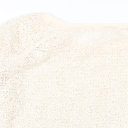 Womens UK Size M New Look Beige Pullover Jumper
