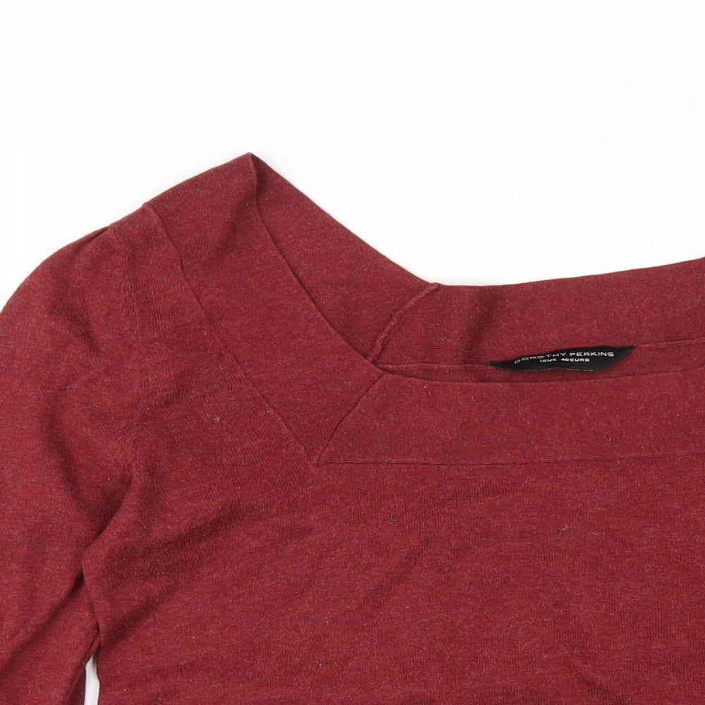 Womens UK Size 12 Dorothy Perkins Red Pullover Jumper