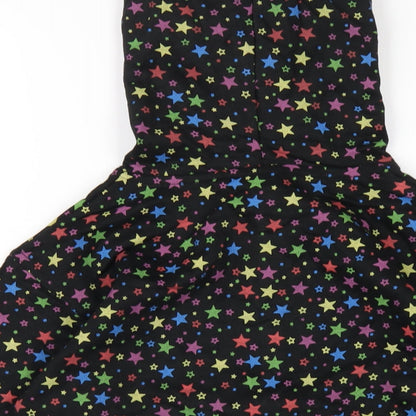 Bubbles Girls Black Geometric Cotton Full Zip Hoodie Size 8 Years Zip