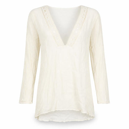 Womens UK Size 8 H&M Ivory Basic T-Shirt