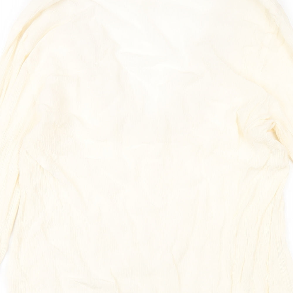 Womens UK Size 8 H&M Ivory Basic T-Shirt