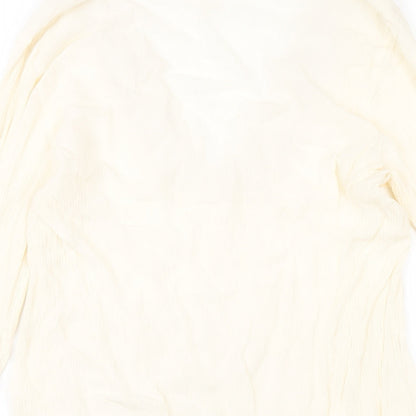Womens UK Size 8 H&M Ivory Basic T-Shirt