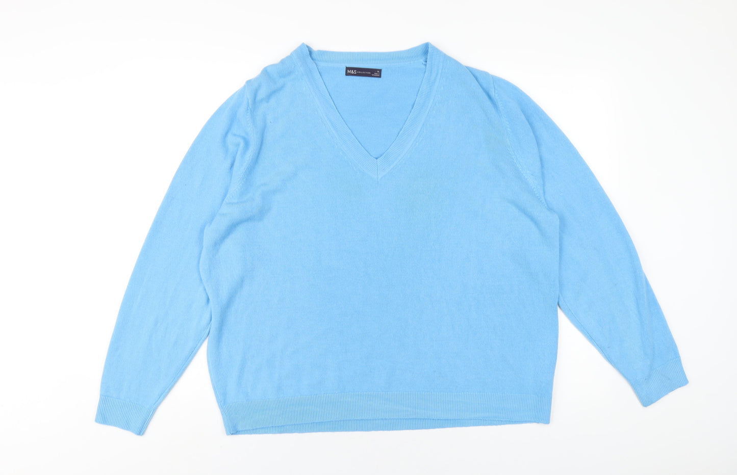 Womens UK Size XL Marks and Spencer Blue Pullover Jumper
