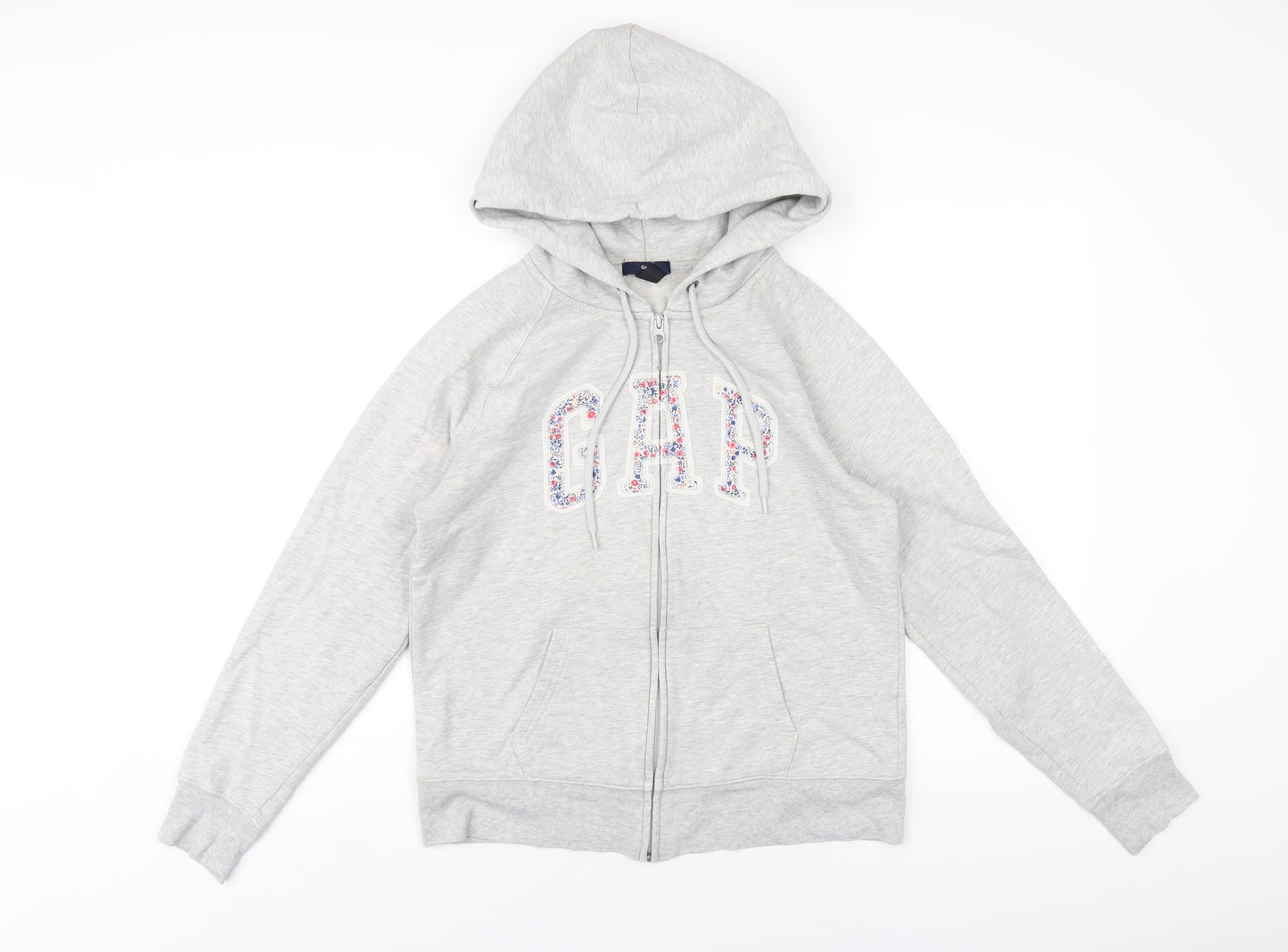 Gap Womens Grey Cotton Full Zip Hoodie Size M Zip