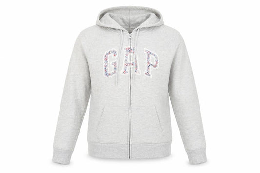 Womens UK Size M Gap Grey Full Zip Hoodie
