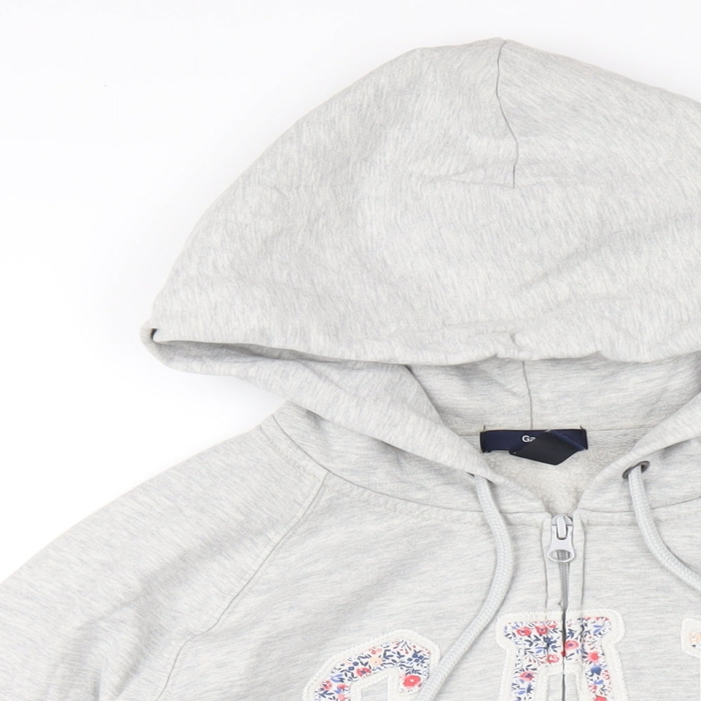 Gap Womens Grey Cotton Full Zip Hoodie Size M Zip