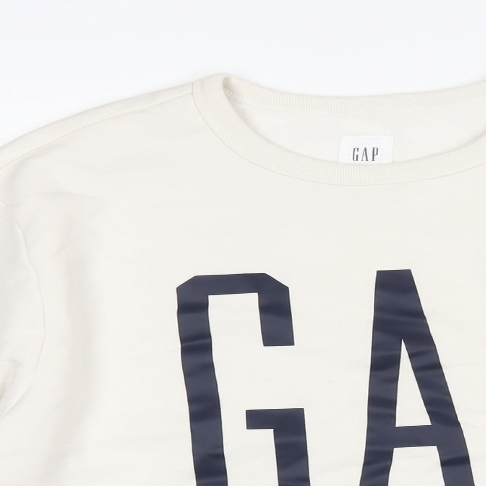 Gap Womens Ivory Cotton Pullover Sweatshirt Size L Pullover