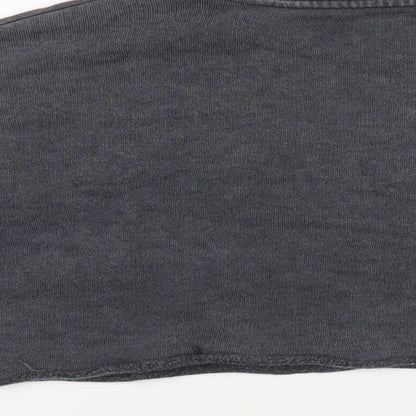 Topshop Womens Grey Cotton Pullover Sweatshirt Size 4 Pullover