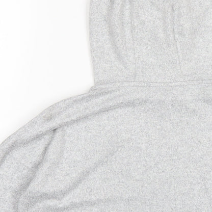 Marks and Spencer Girls Grey Vinyl Pullover Hoodie Size 10-11 Years Pullover