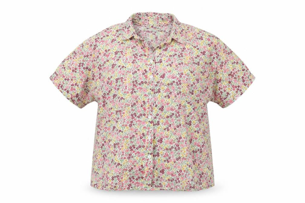Womens UK Size 14 Amber Multicoloured Basic Button-Up