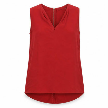 Next Womens Red Polyester Basic Blouse Size 6 V-Neck