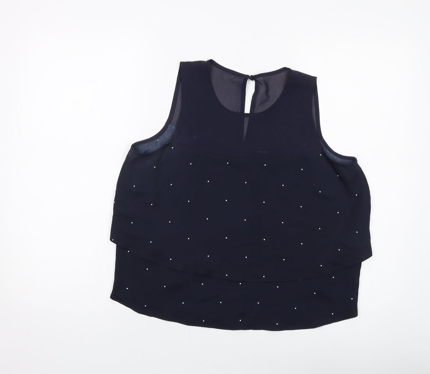 Womens UK Size M Mango Blue Basic Tank