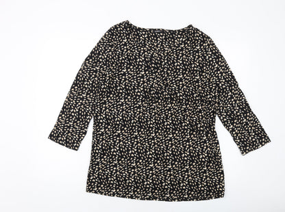 Womens UK Size 14 Roman Black Basic Blouse