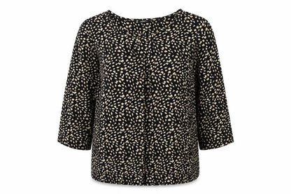 Womens UK Size 14 Roman Black Basic Blouse