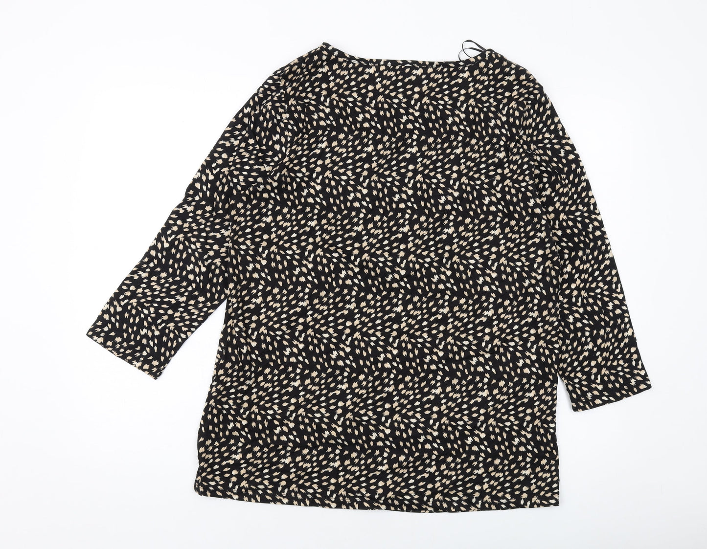 Womens UK Size 14 Roman Black Basic Blouse