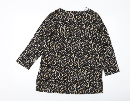 Womens UK Size 14 Roman Black Basic Blouse