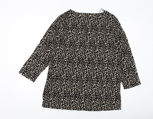 Womens UK Size 14 Roman Black Basic Blouse