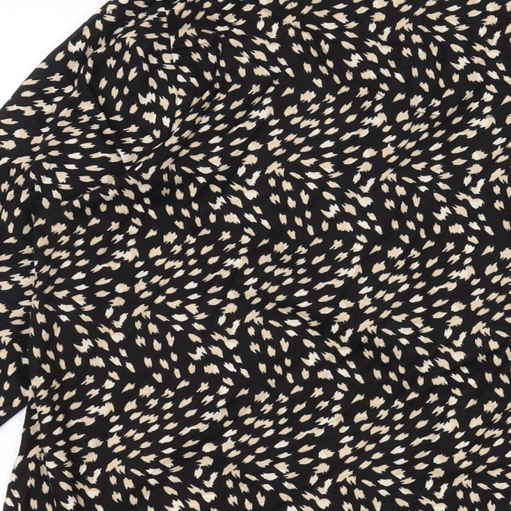 Womens UK Size 14 Roman Black Basic Blouse