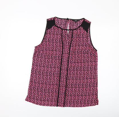 Womens UK Size 14 NEXT Pink Basic Tank