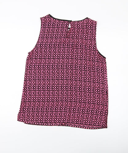 Womens UK Size 14 NEXT Pink Basic Tank
