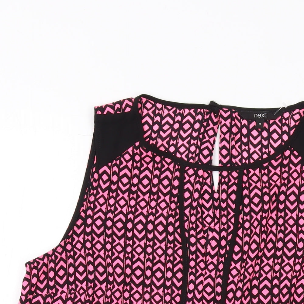 Womens UK Size 14 NEXT Pink Basic Tank