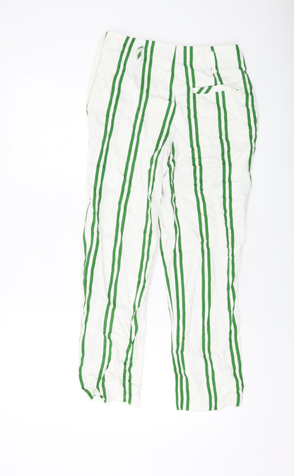 Womens UK Size 8 Topshop Regular Fit  White Trousers