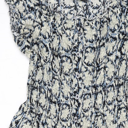 Justice League Womens Multicoloured Geometric Viscose A-Line Size L Round Neck Pullover