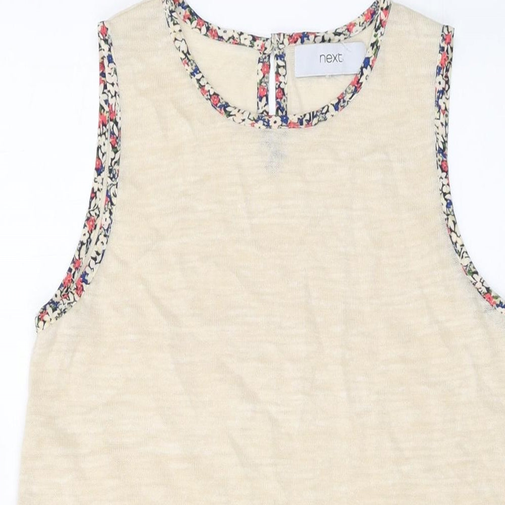 Womens UK Size 6 NEXT Beige Basic Tank