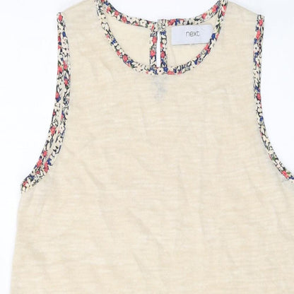Womens UK Size 6 NEXT Beige Basic Tank