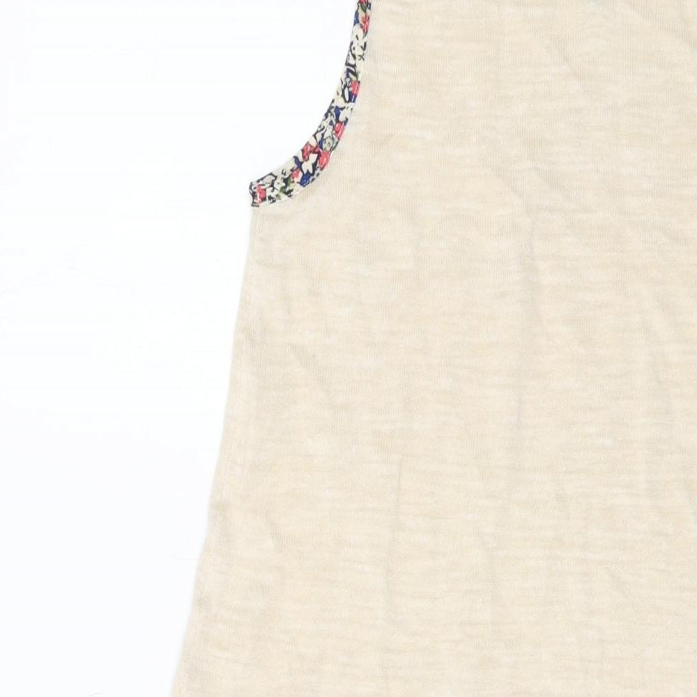 Womens UK Size 6 NEXT Beige Basic Tank