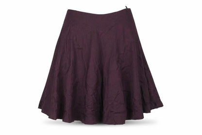 Great Plains Womens Purple Cotton A-Line Skirt Size 14 Zip