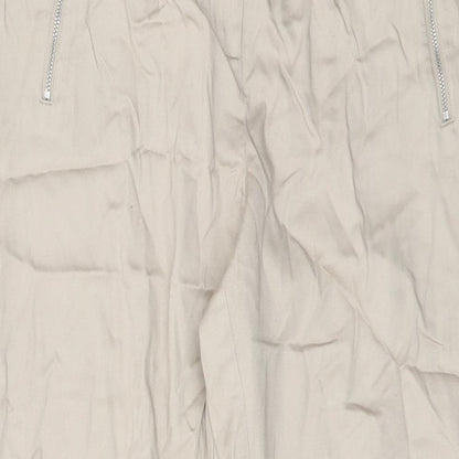 Womens UK Size 14 M&Co Regular Fit  Beige Trousers
