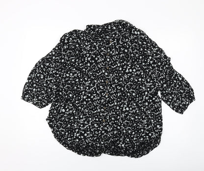 Womens UK Size 10 NEXT Black Basic Blouse