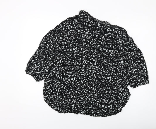 Womens UK Size 10 NEXT Black Basic Blouse